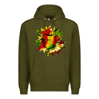 Army Green juneteenth sunflower Premium Hoodie - HRA Design Shop
