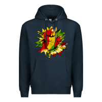 Navy juneteenth sunflower Premium Hoodie - HRA Design Shop