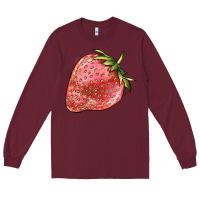 Burgundy strawberry Long Sleeve Tee - BarkalooDesign