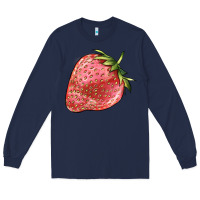 Navy strawberry Long Sleeve Tee - BarkalooDesign