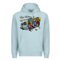 Blue Mist love needs no words Premium Hoodie - CowhideDigitalArt
