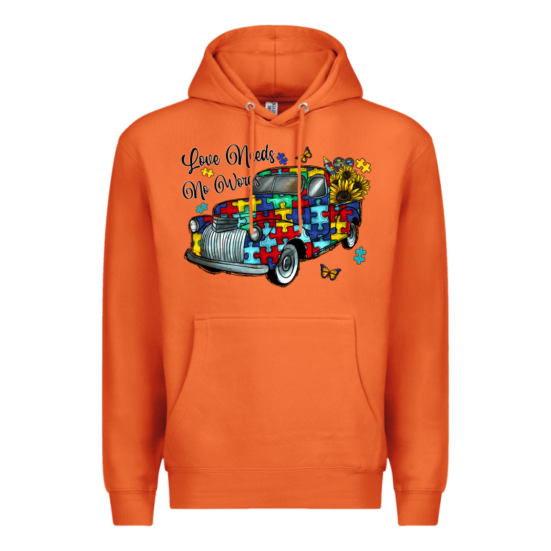Love Needs No Words Premium Hoodie by CowhideDigitalArt | Teevron