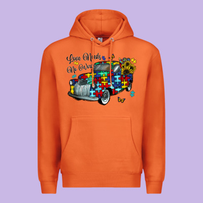 Love Needs No Words Premium Hoodie Designed By Cowhidedigitalart
