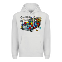Dove Grey love needs no words Premium Hoodie - CowhideDigitalArt