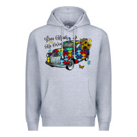 Heather Grey love needs no words Premium Hoodie - CowhideDigitalArt