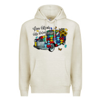 Oatmeal Heather love needs no words Premium Hoodie - CowhideDigitalArt