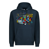 Navy love needs no words Premium Hoodie - CowhideDigitalArt