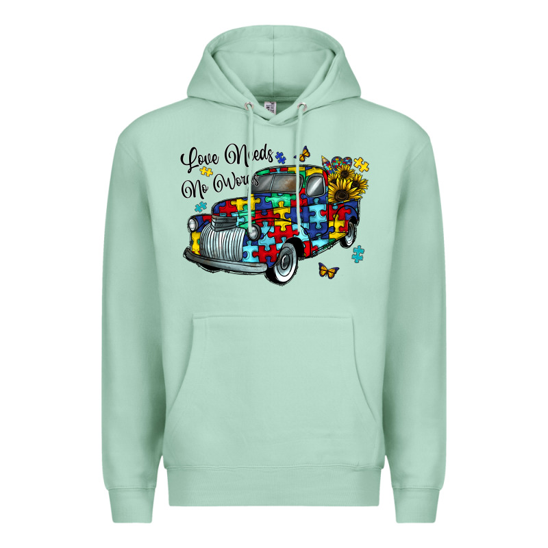 Love Needs No Words Premium Hoodie by CowhideDigitalArt | Teevron