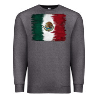 Charcoal Heather Mexican Flag Premium Sweatshirt - RanaPortraitStore