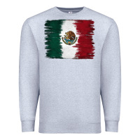Heather Grey Mexican Flag Premium Sweatshirt - RanaPortraitStore