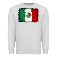 Dove Grey Mexican flag Premium Sweatshirt - RanaPortraitStore