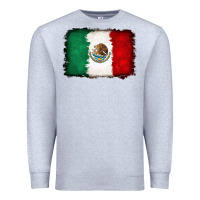 Heather Grey Mexican flag Premium Sweatshirt - RanaPortraitStore