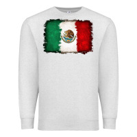 Oatmeal Heather Mexican flag Premium Sweatshirt - RanaPortraitStore