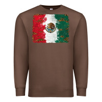 Chestnut Mexican Flag With Leopard Premium Sweatshirt - RanaPortraitStore