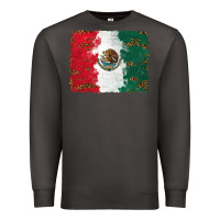 Smoke Mexican Flag With Leopard Premium Sweatshirt - RanaPortraitStore