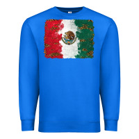 True Royal Mexican Flag With Leopard Premium Sweatshirt - RanaPortraitStore