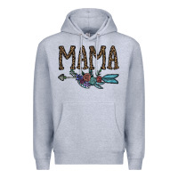 Heather Grey mama Premium Hoodie - CowhideDigitalArt