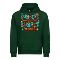Foreset Green sunrise sunburn sunset repeat Urban Hoodie - AdoDesignShop