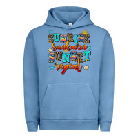Pigment Pebble Blue sunrise sunburn sunset repeat Urban Hoodie - AdoDesignShop