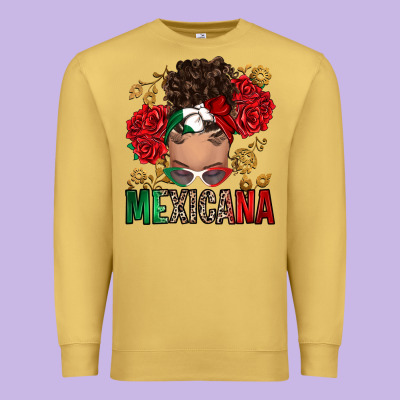Premium Sweatshirt Mexicana Latina messy bun