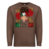 Chestnut Mexicana Latina messy bun Premium Sweatshirt - RanaPortraitStore