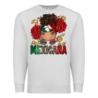 Dove Grey Mexicana Latina messy bun Premium Sweatshirt - RanaPortraitStore