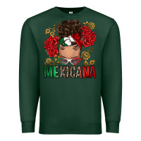 Sports Green Mexicana Latina messy bun Premium Sweatshirt - RanaPortraitStore
