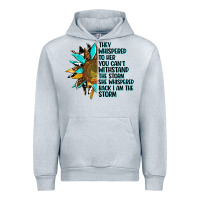 Heather Grey sunflower they whispered to her Urban Hoodie - AdoDesignShop