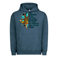 Pigment Midnight Navy sunflower they whispered to her Urban Hoodie - AdoDesignShop