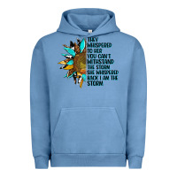 Pigment Pebble Blue sunflower they whispered to her Urban Hoodie - AdoDesignShop