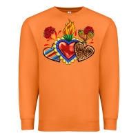 Carrot Sacred heart with leopard and serape heart Premium Sweatshirt - RanaPortraitStore