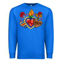 True Royal Sacred heart with leopard and serape heart Premium Sweatshirt - RanaPortraitStore