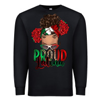 Black Proud Latina messy bun Premium Sweatshirt - RanaPortraitStore