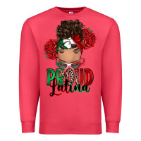 Cardinal Proud Latina messy bun Premium Sweatshirt - RanaPortraitStore
