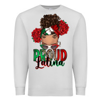 Dove Grey Proud Latina messy bun Premium Sweatshirt - RanaPortraitStore