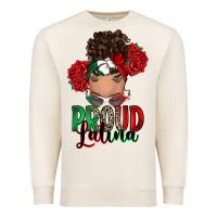 Sandshell Proud Latina messy bun Premium Sweatshirt - RanaPortraitStore