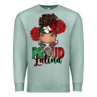 Seafoam Proud Latina messy bun Premium Sweatshirt - RanaPortraitStore
