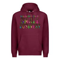Burgundy minding my own small bussiness Premium Hoodie - CowhideDigitalArt