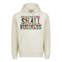 Oatmeal Heather minding my own small bussiness Premium Hoodie - CowhideDigitalArt