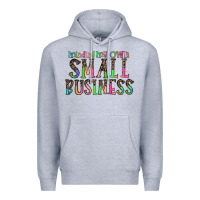 Heather Grey minding my own small bussiness Premium Hoodie - CowhideDigitalArt