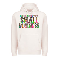 Pale Pink minding my own small bussiness Premium Hoodie - CowhideDigitalArt
