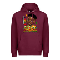 Burgundy juneteenth black boy Premium Hoodie - HRA Design Shop