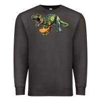 Smoke T-Rex dinosaur holding a taco Premium Sweatshirt - RanaPortraitStore