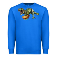 True Royal T-Rex dinosaur holding a taco Premium Sweatshirt - RanaPortraitStore