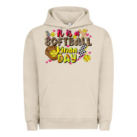 Pigment French Oak it is a softball kinda day Urban Hoodie - JahusDesignShop