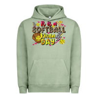 Pigment Oil Green it is a softball kinda day Urban Hoodie - JahusDesignShop