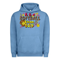 Pigment Pebble Blue it is a softball kinda day Urban Hoodie - JahusDesignShop