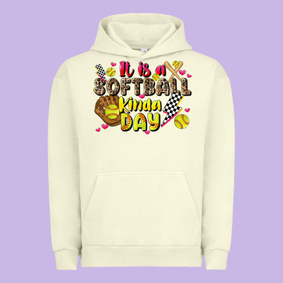 It Is A Softball Kinda Day Urban Hoodie Designed By Jahusdesignshop