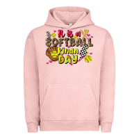 Pigment Salmon it is a softball kinda day Urban Hoodie - JahusDesignShop