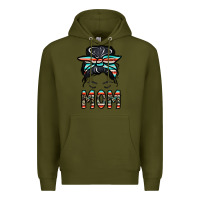 Army Green mom Premium Hoodie - CowhideDigitalArt